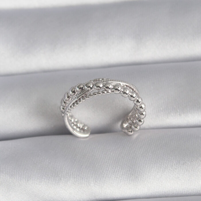 Pirinç Gümüş Renk Kadın Yüzük