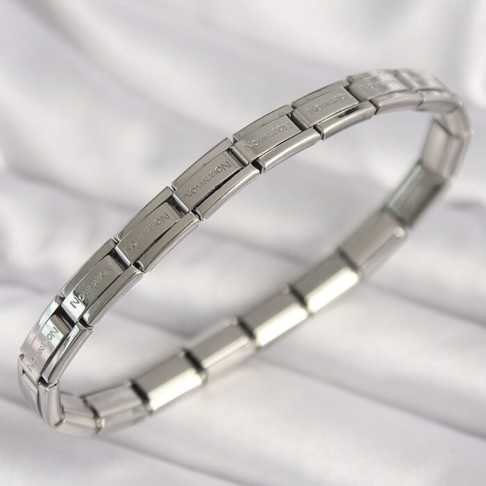 316L Çelik Gümüş Renk İnce Yazılı Nomination Kadın Bileklik