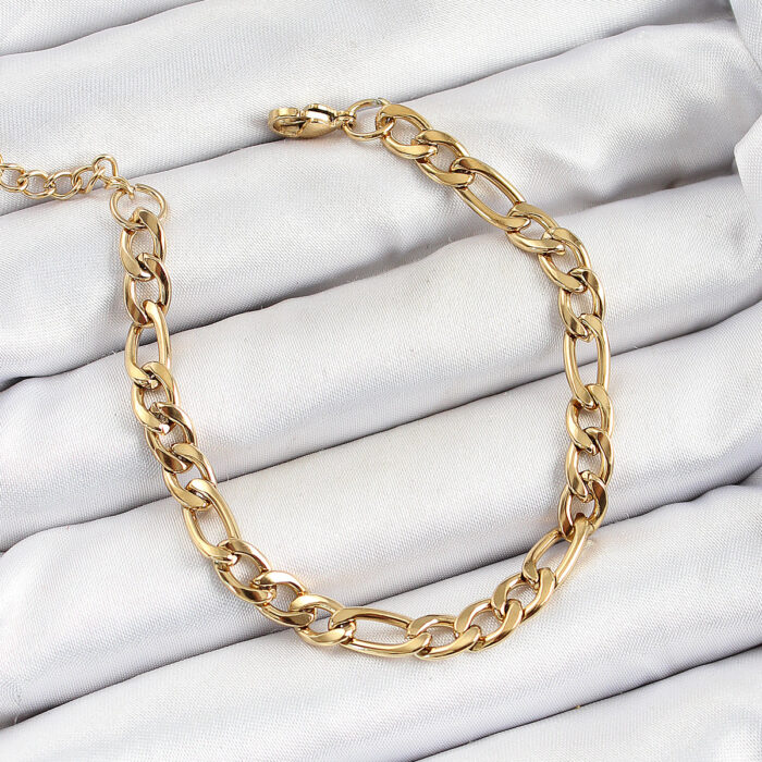 316L Çelik Gold Renk Zincir Erkek Bileklik