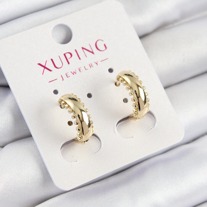 Xuping Çit Halka Model Gold Renk Kadın Küpe