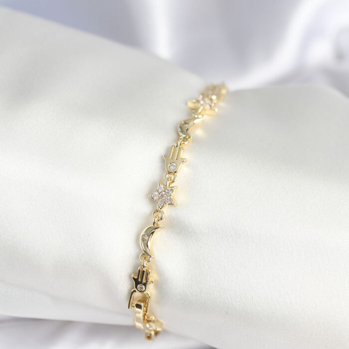 Pirinç Gold Renk Kadın Manifest Bileklik