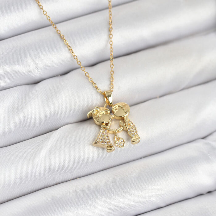 316L Çelik Zincir Gold Renk Erkek Kız Model Kadın Kolye