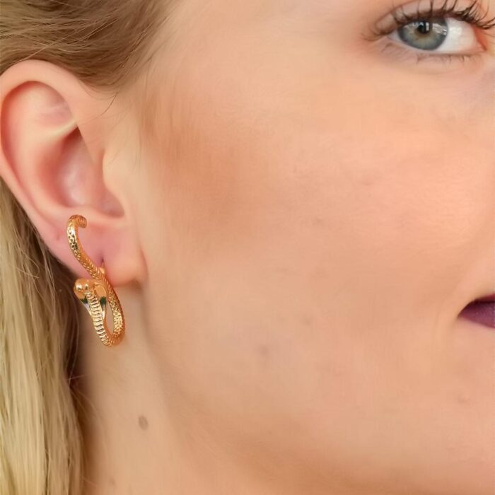 Yılan Tasarım Bayan Küpe