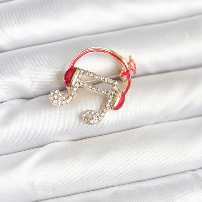 Kulaklıklı Nota Model Broş