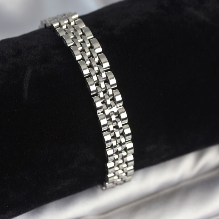 316L Çelik 9 mm Kalınlıkta Gümüş Renkli Erkek Bileklik