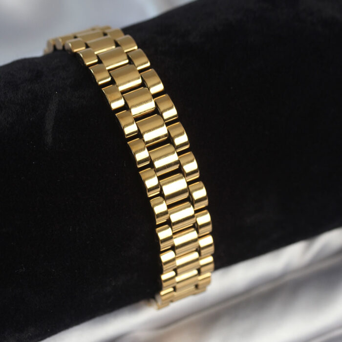 316L Çelik Gold Renk 12 mm Kalınlık Erkek Bileklik