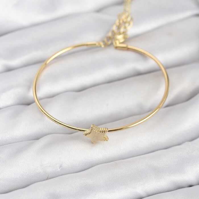 Yıldız Model Gold Renk Kadın Bileklik