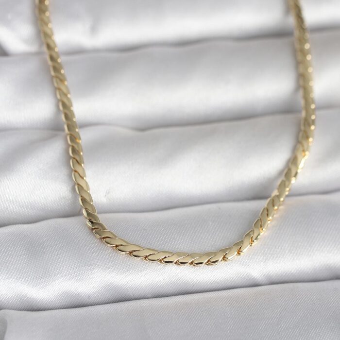 CM 14K Gold Renk Yassı Model 60 cm Kadın Kolye